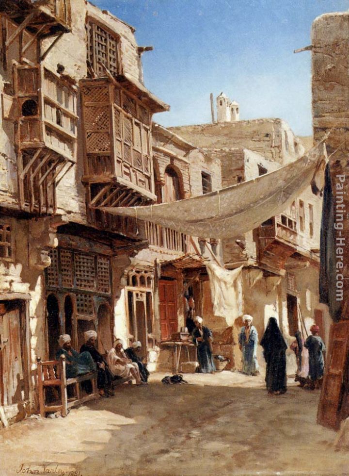 A Street In Boulaq Near Cairo painting - John Varley A Street In Boulaq Near Cairo art painting